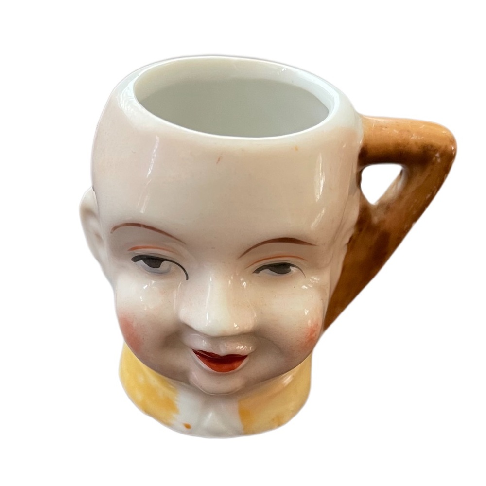Vintage Japan Porcelain Face Vessel Mug